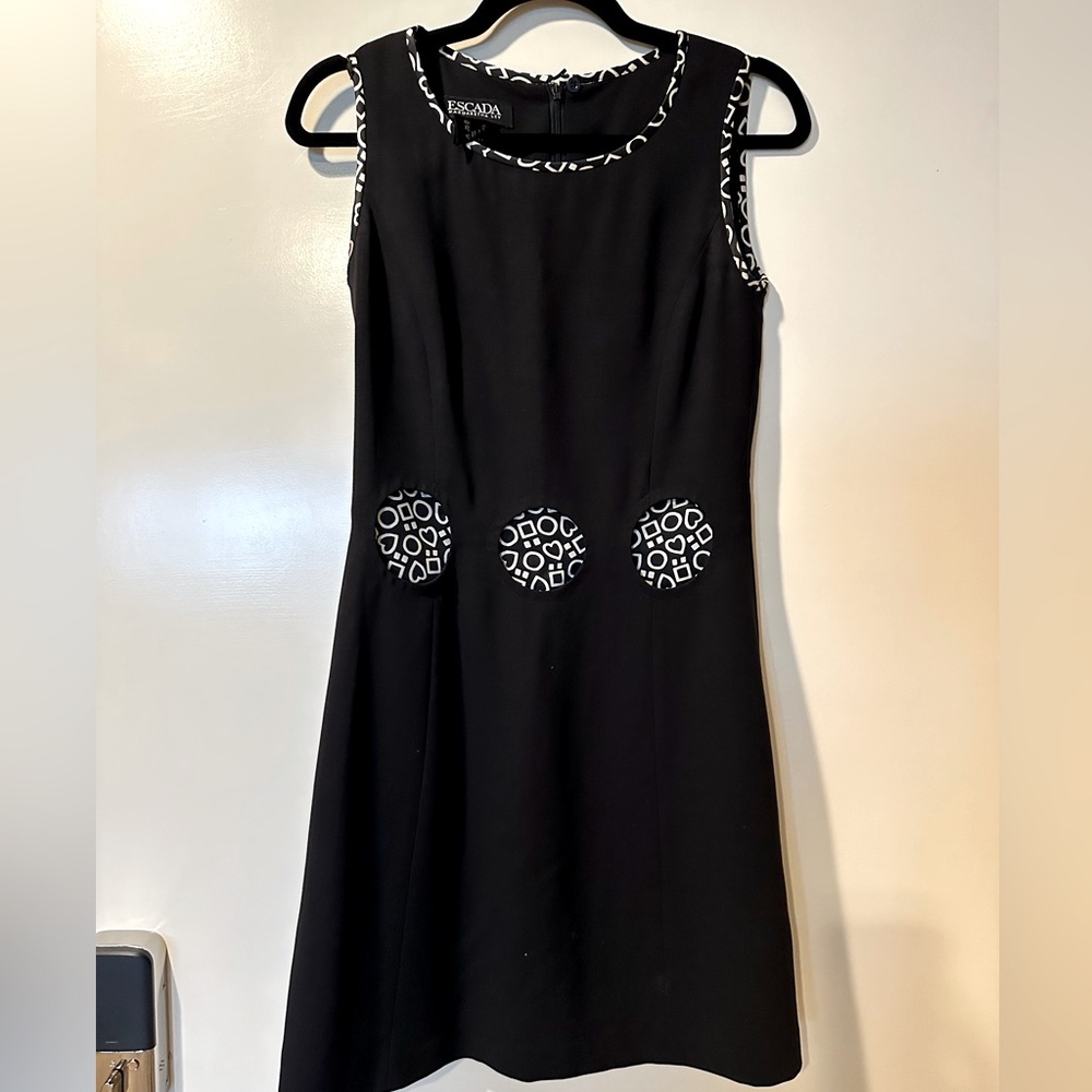 Escada Margrethe Ley Black Sleeveless Mini Dress